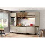 Cozinha Modulada Completa Connect 8 Pecas 2 Armarios 2 Balcoes 2 Paneleiros 2 Complementos C8p14 Duna Cristal Henn