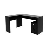 Mesa De Escritorio Me4129 C 2 Gavetas Preto Tecno Mobili
