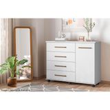 Comoda Infantil Flora C 1 Porta E 4 Gavetas Branco Demobile