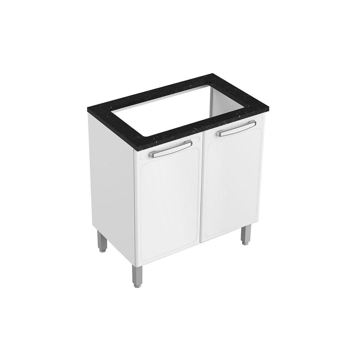 Modulo Cozinha Bertolini Evidence Balcao P Cooktop 7174 C 2 Portas Branco