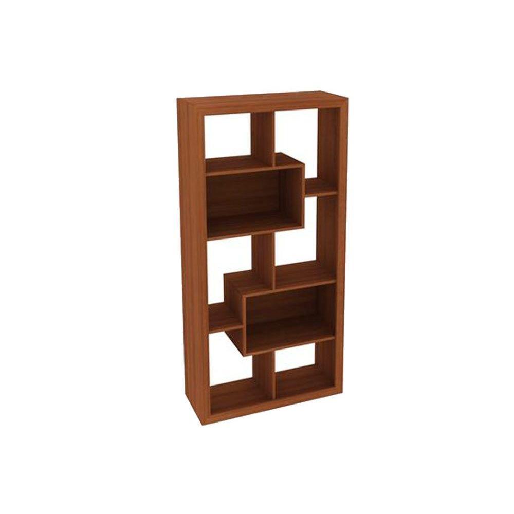 Estante Livreiro Solteiro E1712 C 2 Nichos Amendoa Tecno Mobili