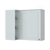 Armario Aereo Cozinha Modulado Canto Reto Americana C 1 Porta Branco Henn
