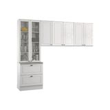 Cozinha Modulada Henn Americana 3 Pecas 2 Armarios 1 Paneleiro Cpt06 Branco