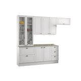 Cozinha Modulada Henn Americana 5 Pecas 2 Armarios 1 Balcao 1 Paneleiro 1 Complemento C5p14 Branco