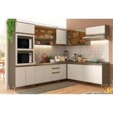 Cozinha Modulada Completa Connect 13 Pecas 4 Armarios 4 Balcoes 1 Paneleiro 4 Complementos C13p02 Duna Cristal Henn