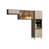 Cozinha Modulada Henn Connect 3 Pecas 2 Armarios 1 Paneleiro Cpt16 Duna Cristal