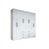 Guarda Roupa 8 Portas E 6 Gavetas Liverpool Branco Santos Andira