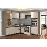 Cozinha Modulada Completa Connect 9 Pecas 3 Armarios 2 Balcoes 2 Paneleiros 2 Complementos C9p01 Duna Cristal Henn