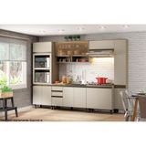 Cozinha Modulada Completa Connect 8 Pecas 2 Armarios 2 Balcoes 2 Paneleiros 2 Complementos C8p15 Duna Cristal Henn