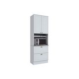 Paneleiro De Cozinha Modulado Americana C 2 Portas E 2 Gavetas 1 Forno Branco Henn