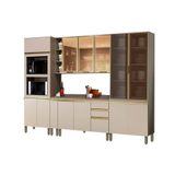 Cozinha Modulada Henn Connect 8 Pecas 1 Armario 2 Balcoes 2 Paneleiros 3 Complementos C8p05 Duna Cristal