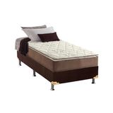 Cama Box Solteiro Colchao Espuma Anjos D28 Ag65 Star Base Crc Suede Brown 88x188