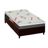 Cama Box Solteiro Colchao Espuma Plumatex D28 Ep Anatomico Falcon Ultra Firme Base Crc Suede Brown 88x188