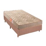 Cama Box Solteiro Colchao Espuma Paropas D33 Pasquale Base Crc Suede Clean 88x188