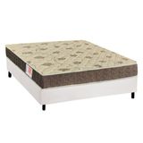 Cama Box Casal Colchao Espuma Orthoflex D33 Comfortpedic Line Base Crc Courano White 138x188