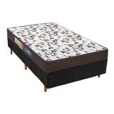 Cama Box Solteiro Colchao Espuma Polar D33 Perola Base Crc Fantasy Black 88x188