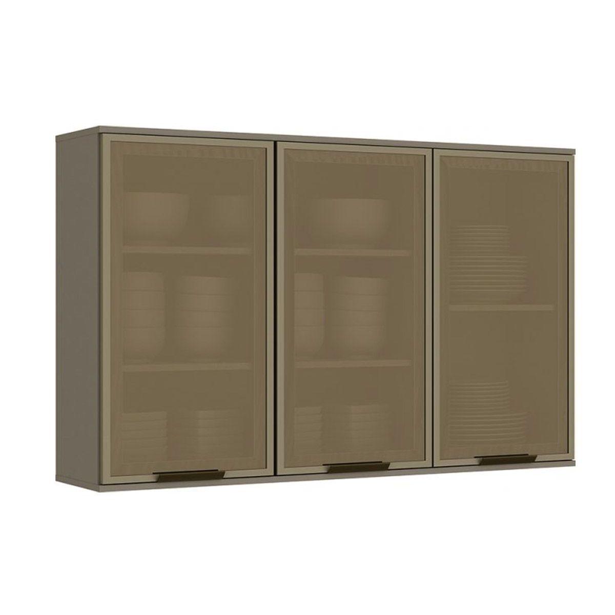 Armario De Cozinha Modulado Connect 3 Portas De Vidro Duna Henn