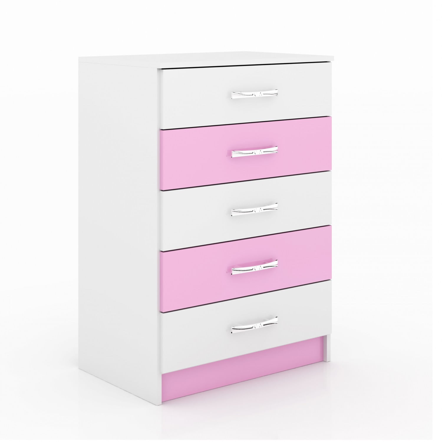 Cômoda 5 Gavetas Maxi Evidência Móveis Rosa/Branco é boa?