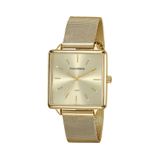 Relogio Feminino Quadrado Dourado Mondaine 99487lpmvde1