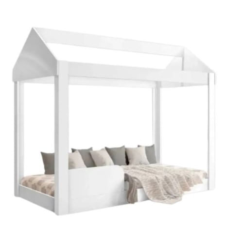 Cama Infantil Montessoriana Casinha Com Proteção Lateral Crystal