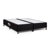 Cama Box Simples Castor Queen Poli Preto 158x198x27cm