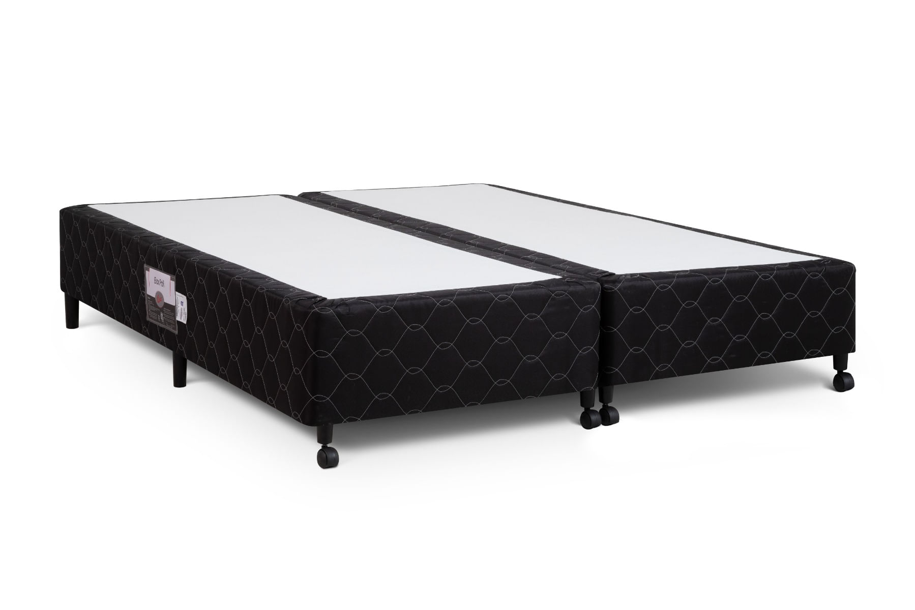 Cama Box Simples Castor Queen Poli Preto 158x198x27cm