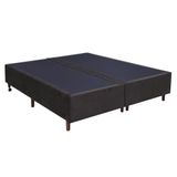 Base Para Cama Box Casal King Size Bipartido 193cm Suede Liso Tower Nw Marrom - Gazin
