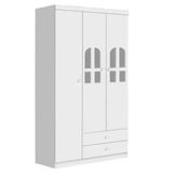 Roupeiro Infantil Guarda Roupa 3 Portas 2 Gavetas E Nichos Alvin