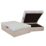 Cama Box Bau Casal Colchao Ortopedico Herval D28 Ag65 Frontier Base Crc Suede Clean 138x188