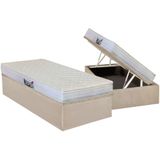 Cama Box Bau Solteiro Colchao Espuma Herval D28 Ag65 Frontier Base Crc Suede Clean 88x188