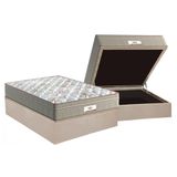 Cama Box Bau Casal Colchao Molas Probel Masterpocket Ensacadas Prodormir Pallace Base Crc Suede Clean 138x188