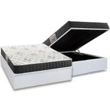 Cama Box Bau Casal Colchao Ortopedico Anjos D28 Ag65 Ortoline Base Crc Courano White 138x188