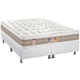 Cama Box King Colchao Molas Castor Pocket Silver Star Air Df Base Crc Courano Branco 193x203