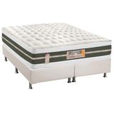 Cama Box King Colchao Molas Castor Bonnel Silver Star Air Df Base Crc Courano Branco 193x203