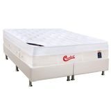 Cama Box King Colchao Molas Castor Pocket Gold Star Vitagel Max Base Crc Courano Branco 193x203