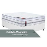 Cama Box King Colchao Molas Pocket Ensacadas Castor Magnetico Gold Star Base Crc Courano White 193x203