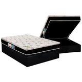 Cama Box Bau Casal Colchao Anatomico Luckspuma D33 Ag65 Aspen Super Firme Base Crc Suede Black 138x188