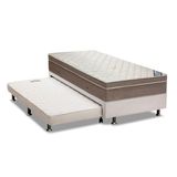 Cama Box C Auxiliar Solteiro Colchao Ortobom Superpocket Light Base Crc Courano Branco 88x188