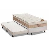 Cama Box C Auxiliar Solteiro Colchao Ortobom Nanolastic Elegant Base Crc Courano Branco 88x188