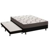 Cama Box C Auxiliar Casal Colchao Espuma Ortobom D45 Light Base Crc Courano Black 138x188