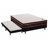 Cama Box C Auxiliar Casal Colchao Ortopedico Ortobom Exclusive Base Crc Courano Black 138x188