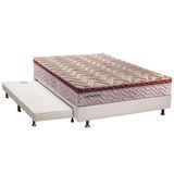 Cama Box C Auxiliar Casal Colchao Paropas Masterpocket Esplendido Bordo Base Crc Courano Branco 138x188