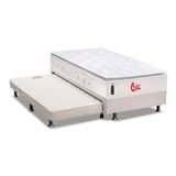 Cama Box C Auxiliar Solteiro Colchao Castor Pocket Castor Gold Star Vitagel Slx Base Crc Courano Branco 88x188