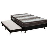 Cama Box C Auxiliar Casal Colchao Ortopedico Ortobom Light Base Crc Courano Black 138x188