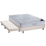 Cama Box C Auxiliar Casal Colchao Ortobom Superpocket Freedom Visco Base Crc Courano Branco 138x188