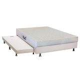 Cama Box C Auxiliar Casal Colchao Ortopedico Herval Ag65 Frontier Base Crc Courano Branco 138x188