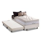 Cama Box C Auxiliar Solteiro Colchao Herval Maxspring American Base Crc Courano Branco 88x188