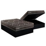 Cama Box Bau Casal Colchao Molas Paropas Masterpocket Ensacadas Previlege Base Crc Suede Black 138x188