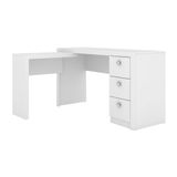 Mesa De Escritorio Me4101 C 3 Gavetas Branco Tecno Mobili