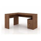 Mesa De Escritorio Me4129 C 2 Gavetas Nogal Tecno Mobili